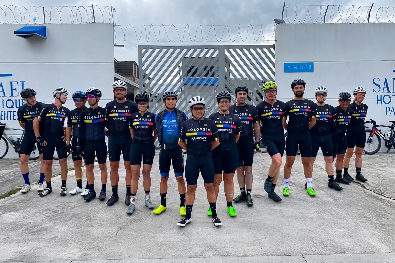 Ciclistas en ruta desde Mariquita, Tolima
